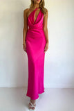 Elegant Draped Evening Gown