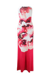Strapless Floral Casual Dress