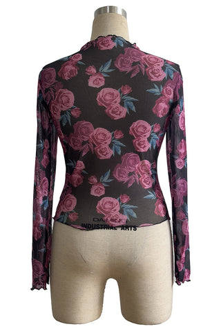 Floral Sheer Long Sleeve Blouse