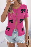 Tie-Front Bow Accent Cardigan