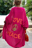Love & Peace Graphic Cardigan