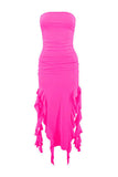 Strapless Ruched Vacation Dress