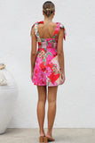 Floral Tie-Shoulder Casual Dress