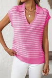 Striped V-Neck Sweater Vest