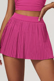Pleated Mini Skirt with Elastic Waist