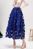 Textured Circle A-Line Skirt