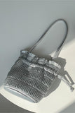 Gathered Tote Bag with Long Handles
