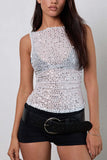 Sleeveless Sequin Tank Top