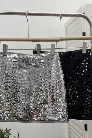Sequin Embellished Mini Skirt