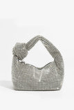 Stylish Rhinestone Knot Handle Bag