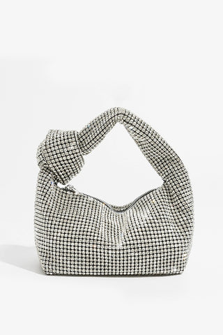Stylish Rhinestone Knot Handle Bag