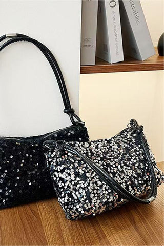 Sequined Evening Shoulder Bag