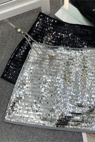 Sequin Embellished Mini Skirt