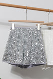 Glittering Sequin Casual Shorts