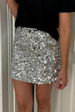 Sequin Embellished Mini Skirt