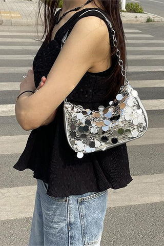 Chic Sequined Shoulder Bag