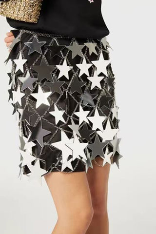 Star-Adorned Chain Strap Top