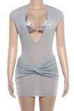 Elegant Ruched Skirt Set