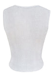 Sheer Sleeveless Ribbed Top