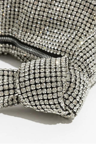 Stylish Rhinestone Knot Handle Bag