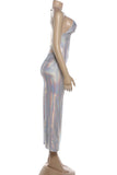 Strappy V-Neck Evening Gown