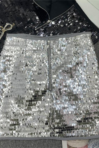 Sequin Embellished Mini Skirt