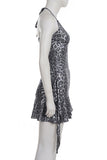 Leopard Print Casual Mini Dress