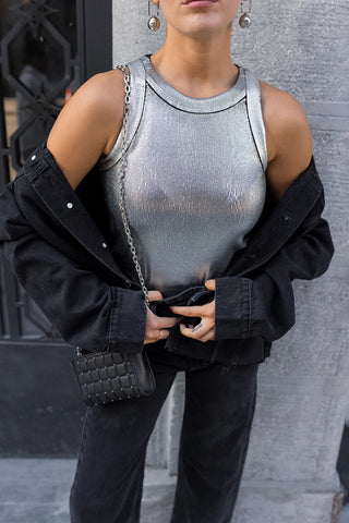 Ribbed Sleeveless Tank Top