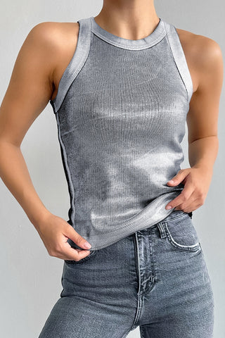 Ribbed Sleeveless Tank Top