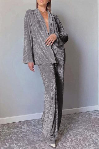 Elegant Wide-Leg Pants Set