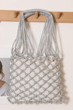 Woven Tote Bag with Braided Handles