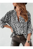 Leopard Print Button-Up Blouse