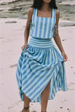 Striped Two-Piece Skirt Set