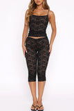 Lace Trim Short Set