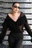Off-Shoulder Ruffle Blouse