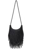 Fringe Accent Crossbody Bag