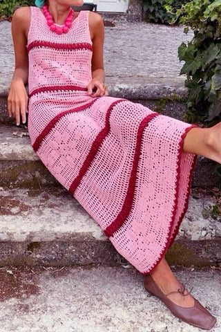 Crochet Sleeveless Casual Dress