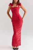Bow-Detail Evening Dress