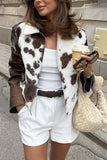 Animal Print Button-Front Jacket