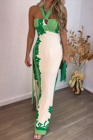 Halter Neck Maxi Vacation Dress