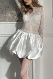 Lace Long Sleeve Bubble Dress