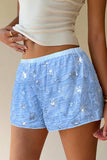 Sequin Embellished Casual Shorts