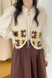 Crochet Patterned Vintage Vest