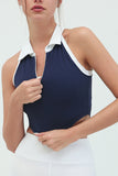 Sleeveless Collared Tank Top