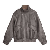 Two-Tone Vintage Leather Jacket