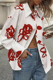 Oversized Graphic Button-Down Shirt
