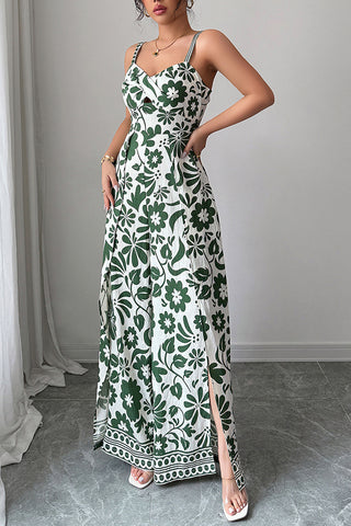 Spaghetti Strap Floral Maxi Dress