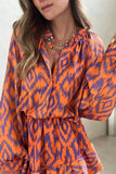 Vibrant Patterned Flowy Casual Dress
