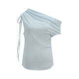 One-Shoulder Draped Top