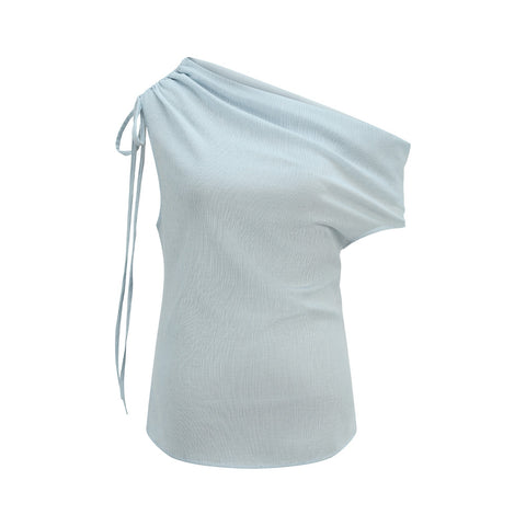 One-Shoulder Draped Top